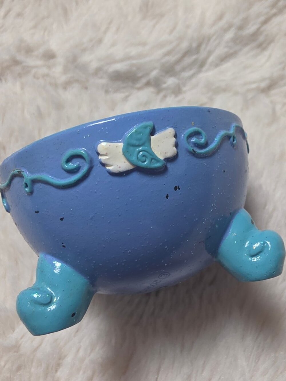Vintage 2006 Claire's Trinket Box Base Blue Angel Unicorn Pot 5 Y2K Replacement